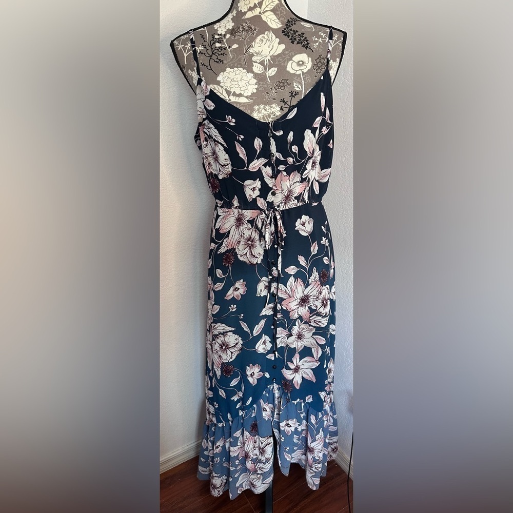 Nanette Lepore In The Moment Ombre High Low Dress Atlas Blue Midi - Size 12